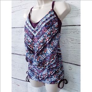 Athleta Kaleidoscope Racerback Tankini Top